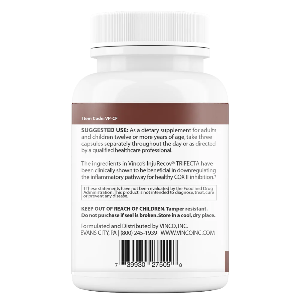 InjuRecov Trifecta Delayed Release 90 Veggie Caps - Image 3