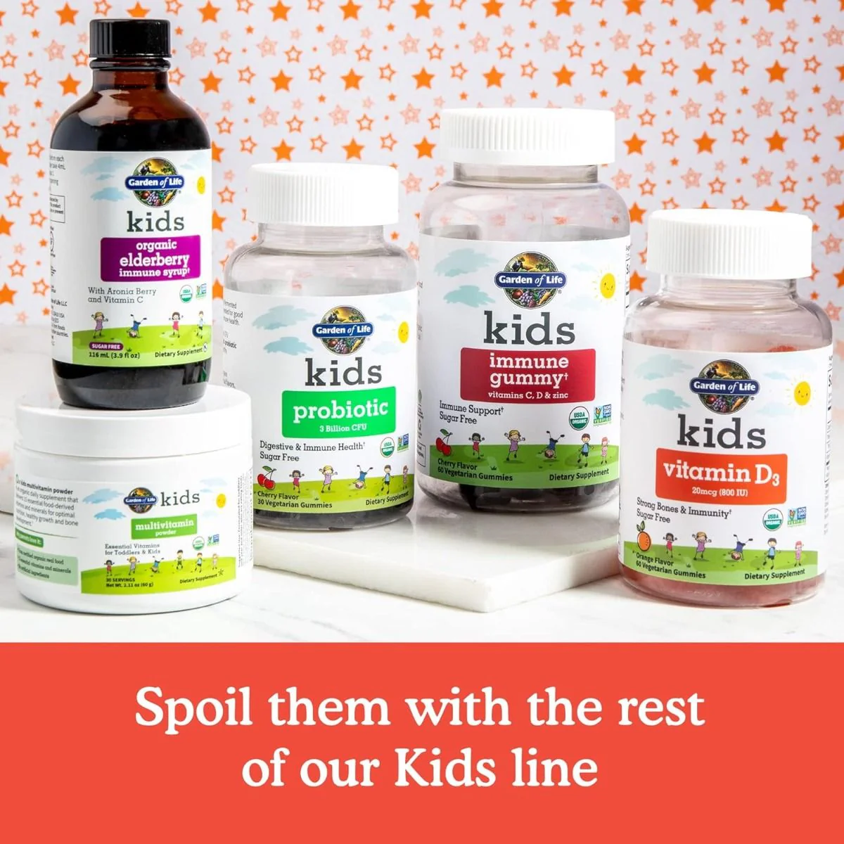 Kids Organic Immune Gummy 60 Gummies Cherry - Image 5
