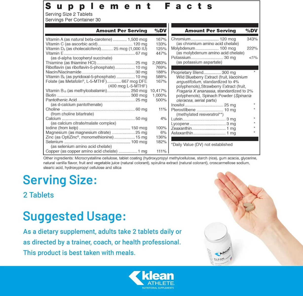 Klean Multivitamin 60Tablets - Image 2