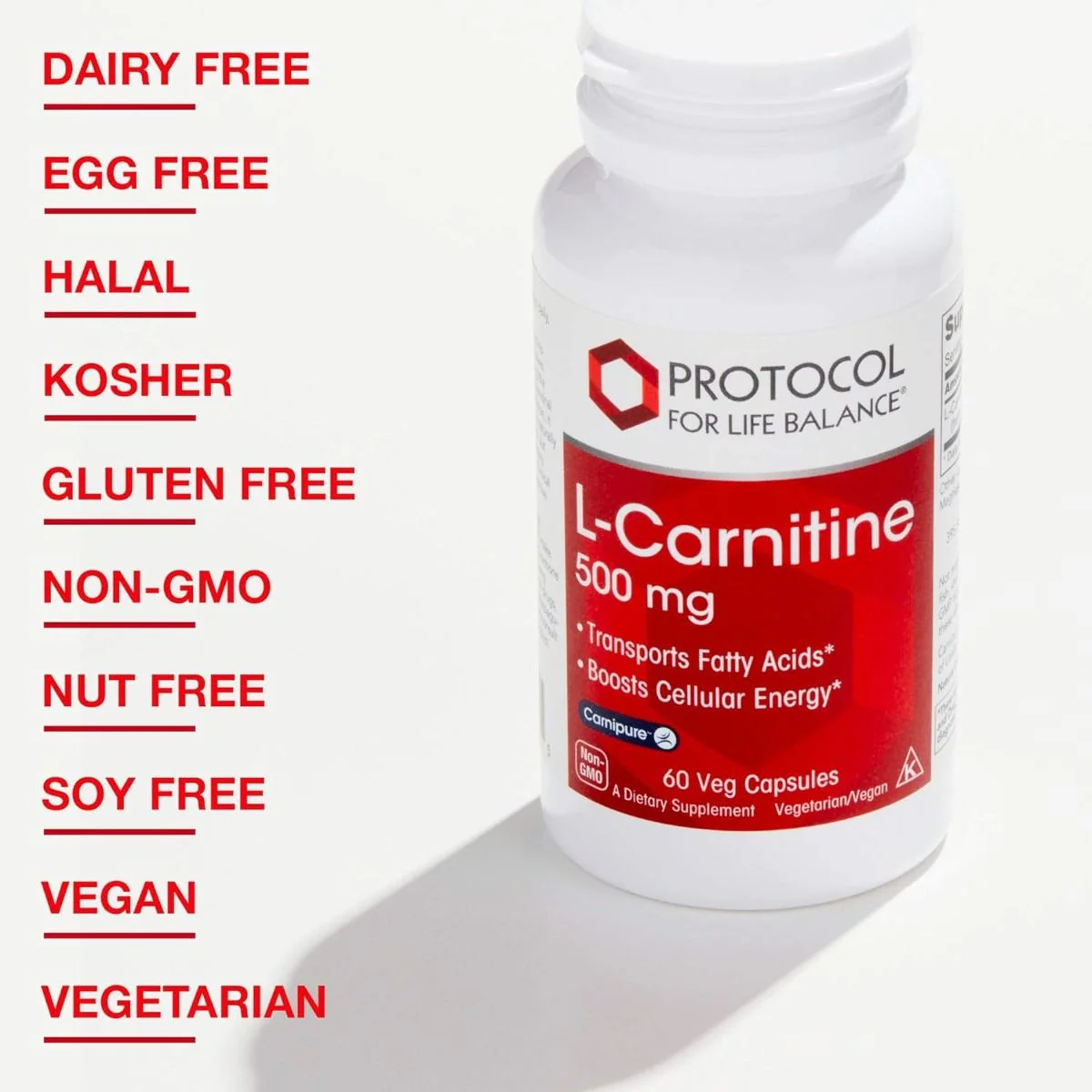 L-Carnitine 500 MG 60 Vegan Capsules - Image 5