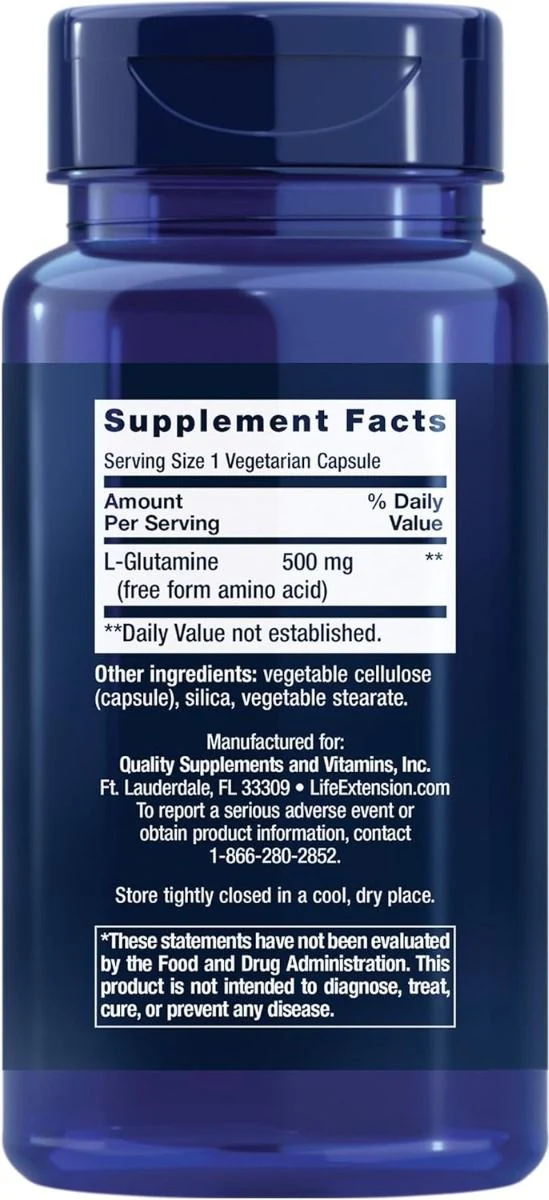L-Glutamine 500 MG 100 Capsules - Image 2