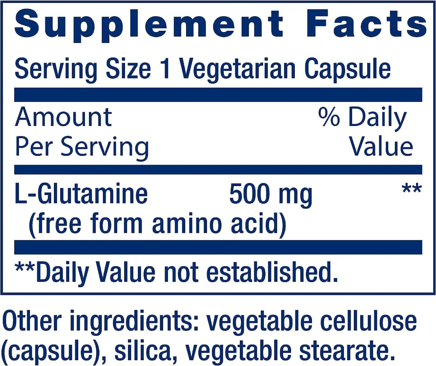 L-Glutamine 500 MG 100 Capsules - Image 3