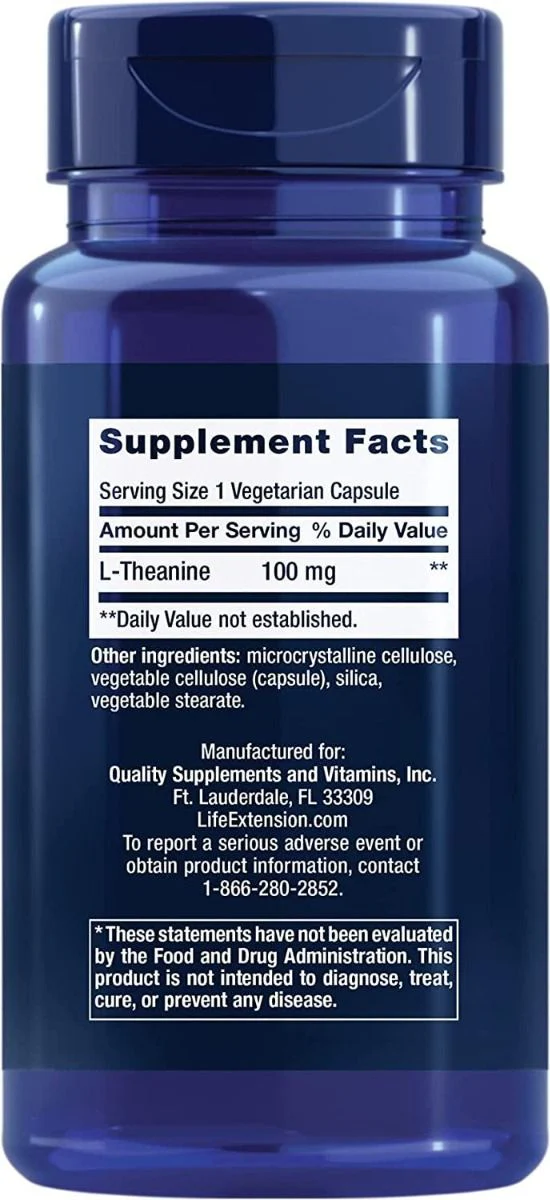 L-Theanine 100 MG 60 Veggie Caps - Image 2