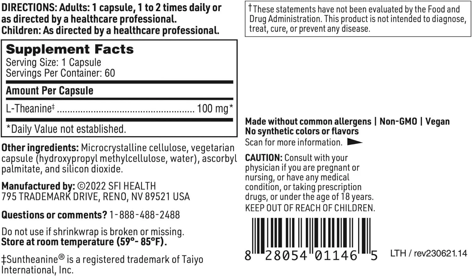 L-Theanine 100 MG 60Capsules - Image 5