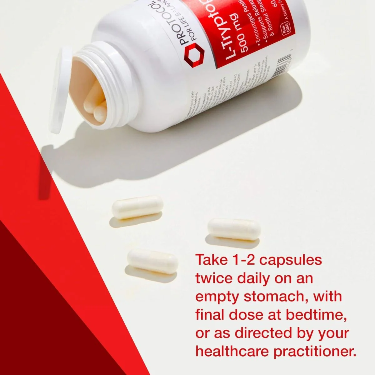 L-Tryptophan 500 MG 60 Vegan Capsules - Image 4