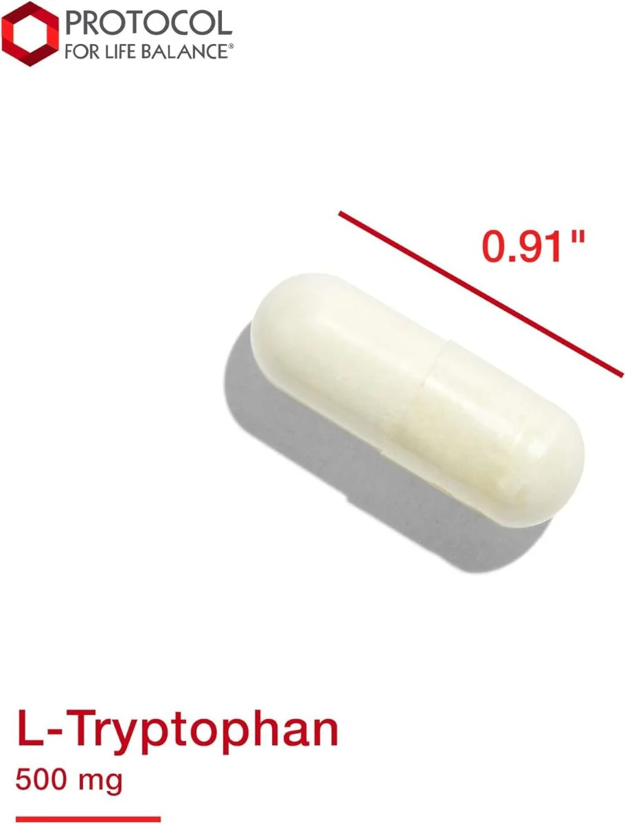 L-Tryptophan 500 MG 60 Vegan Capsules - Image 7