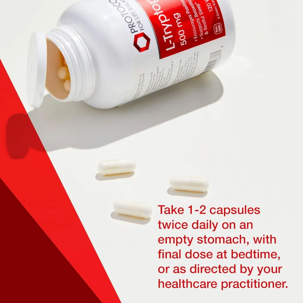L-Tryptophan 500mg 120 Capsules - Image 4