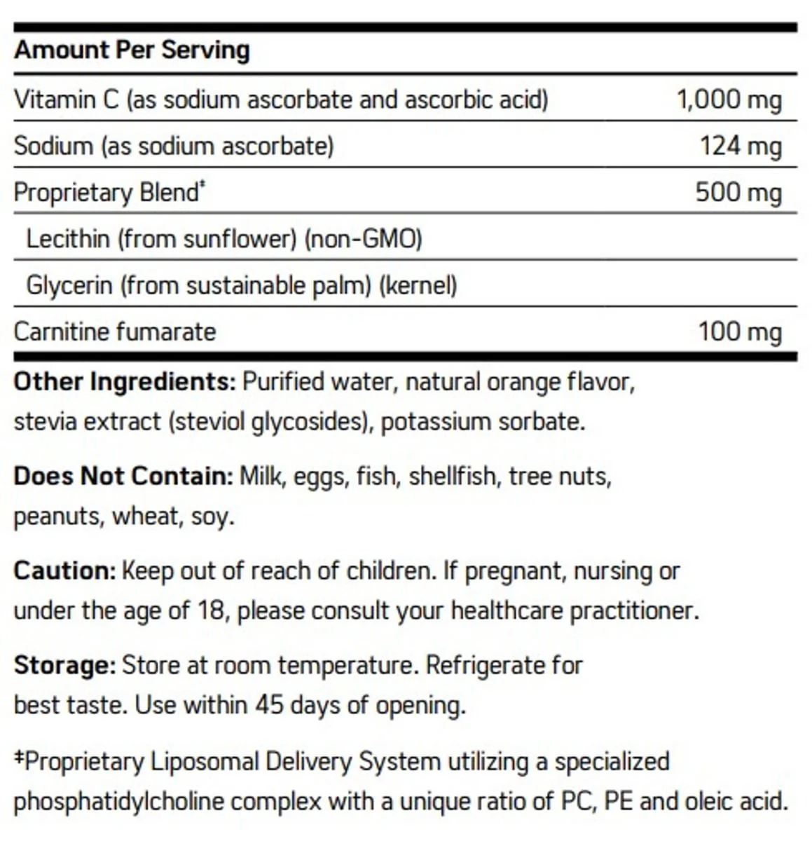 Liposomal Vitamin C 60 Servings Liquid - Image 3