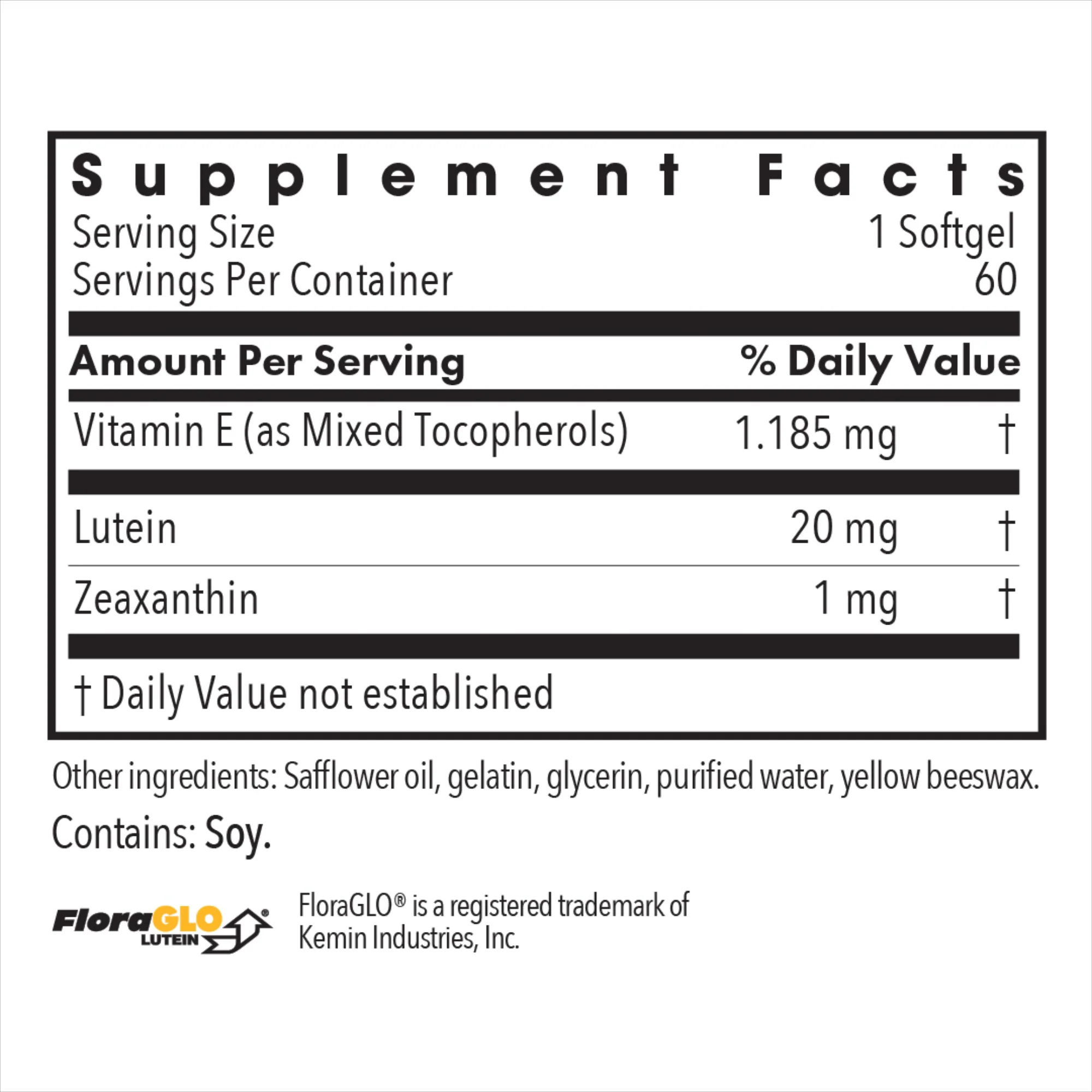 Lutein 20 MG 60 Softgels - Image 3