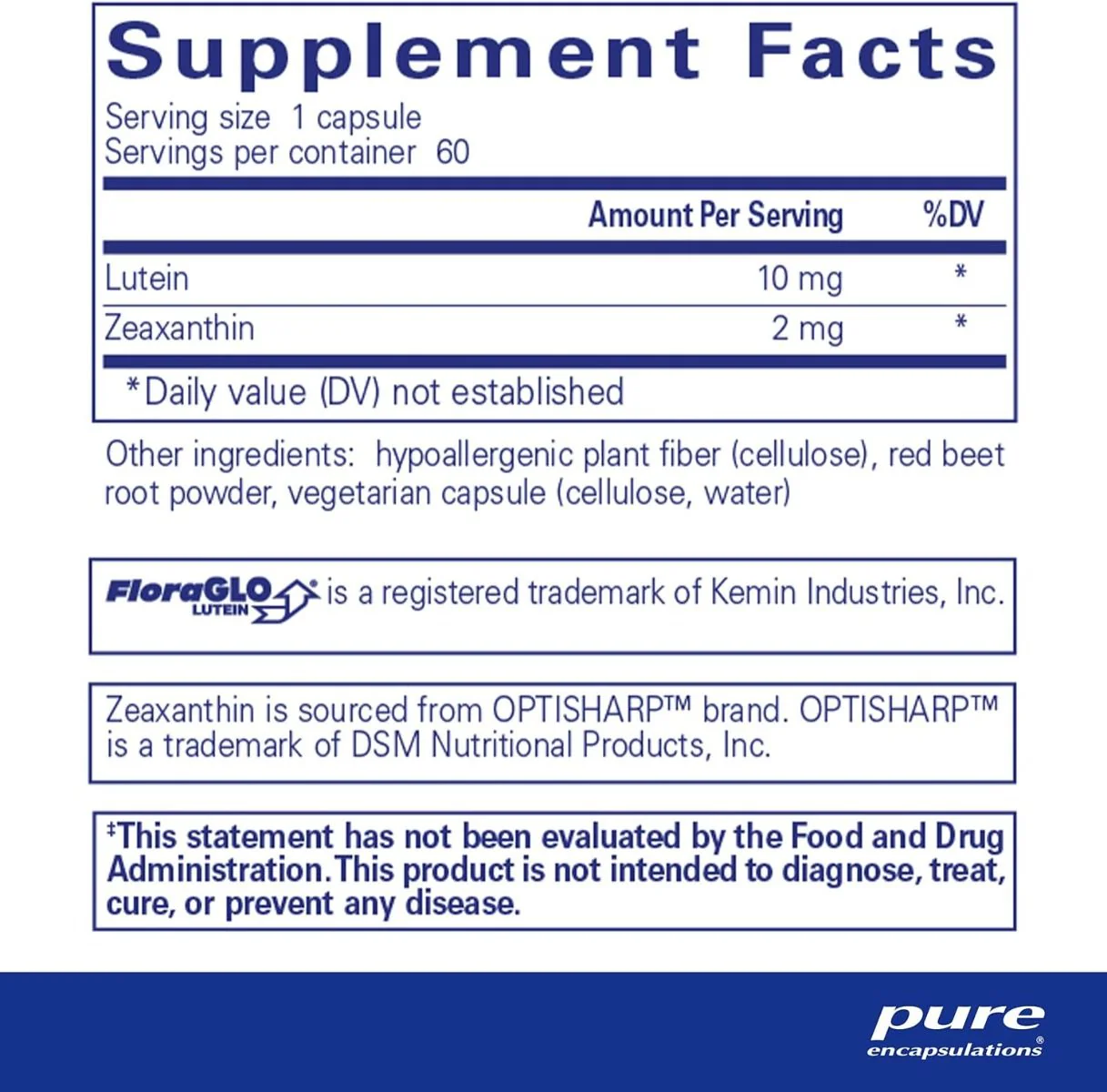 Lutein/Zeaxanthin 60 Capsules - Image 2