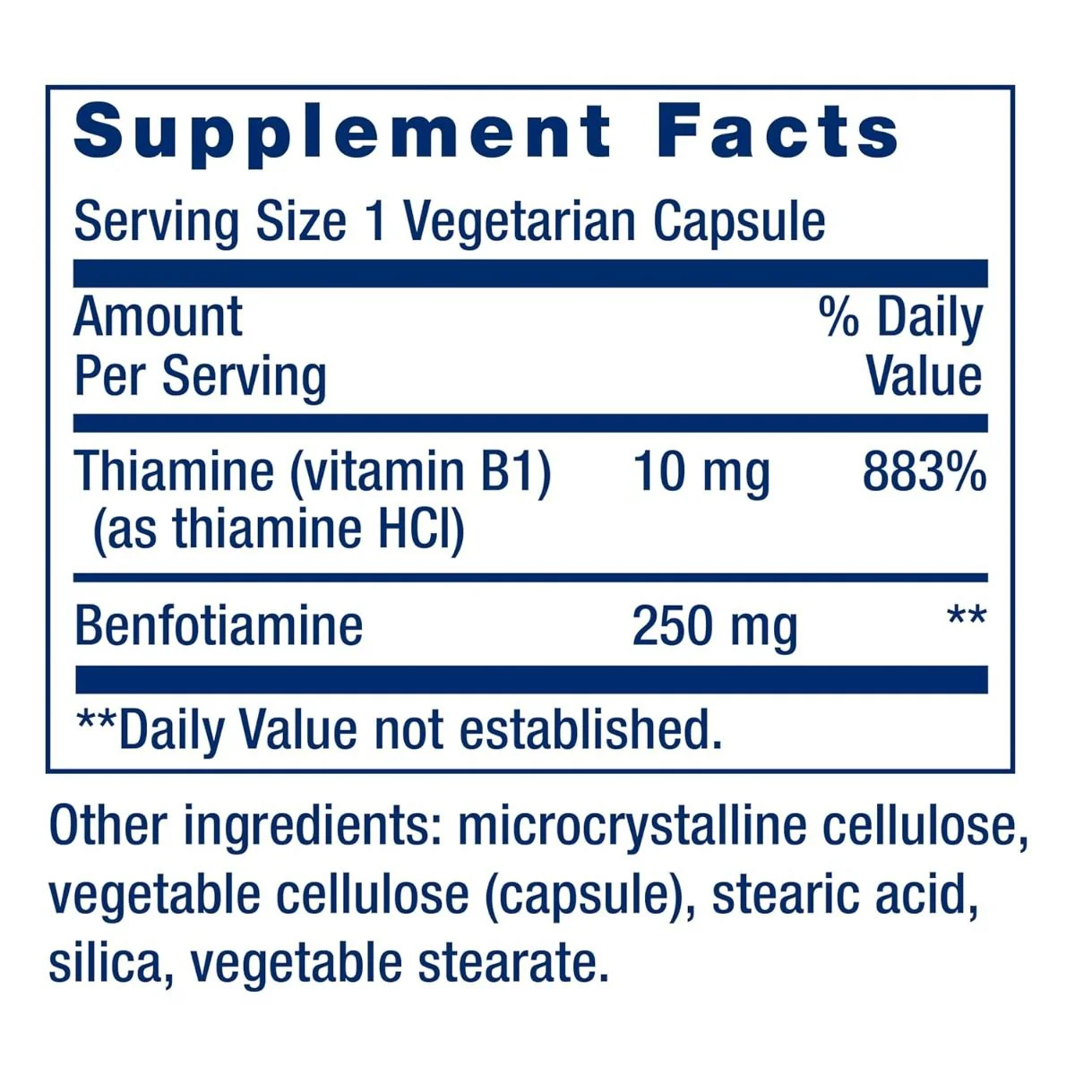 Mega Benfotiamine 250 MG 120 Veggie Caps - Image 3