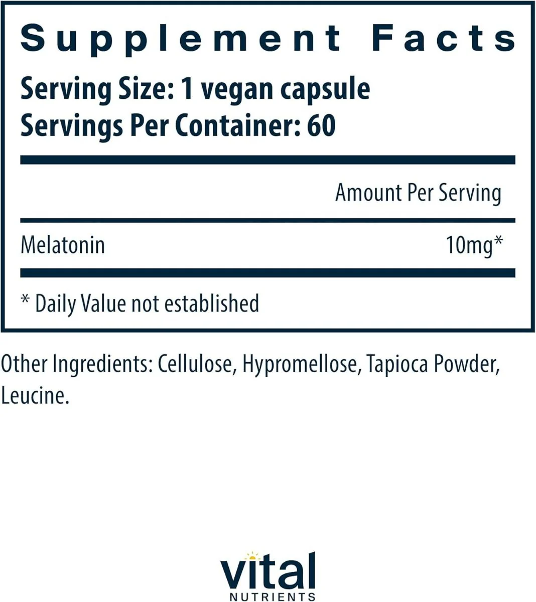 Melatonin 10 MG 60 Capsules - Image 2