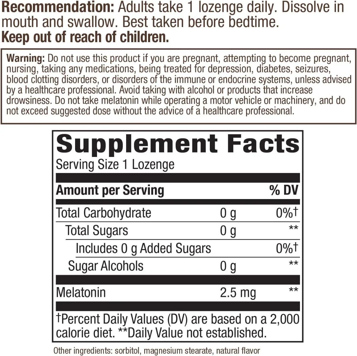 Melatonin 2.5 MG 100Lozenges - Image 3