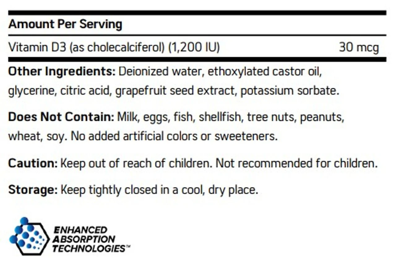 Micellized D3 1200 Iu 1 Fl Oz Drops - Image 2