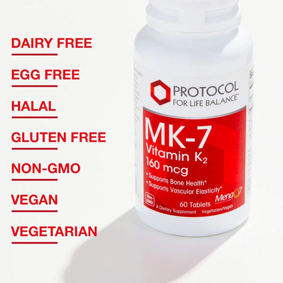 MK-7 Vitamin K2 160 MCG 60 Vegan Tablets - Image 6