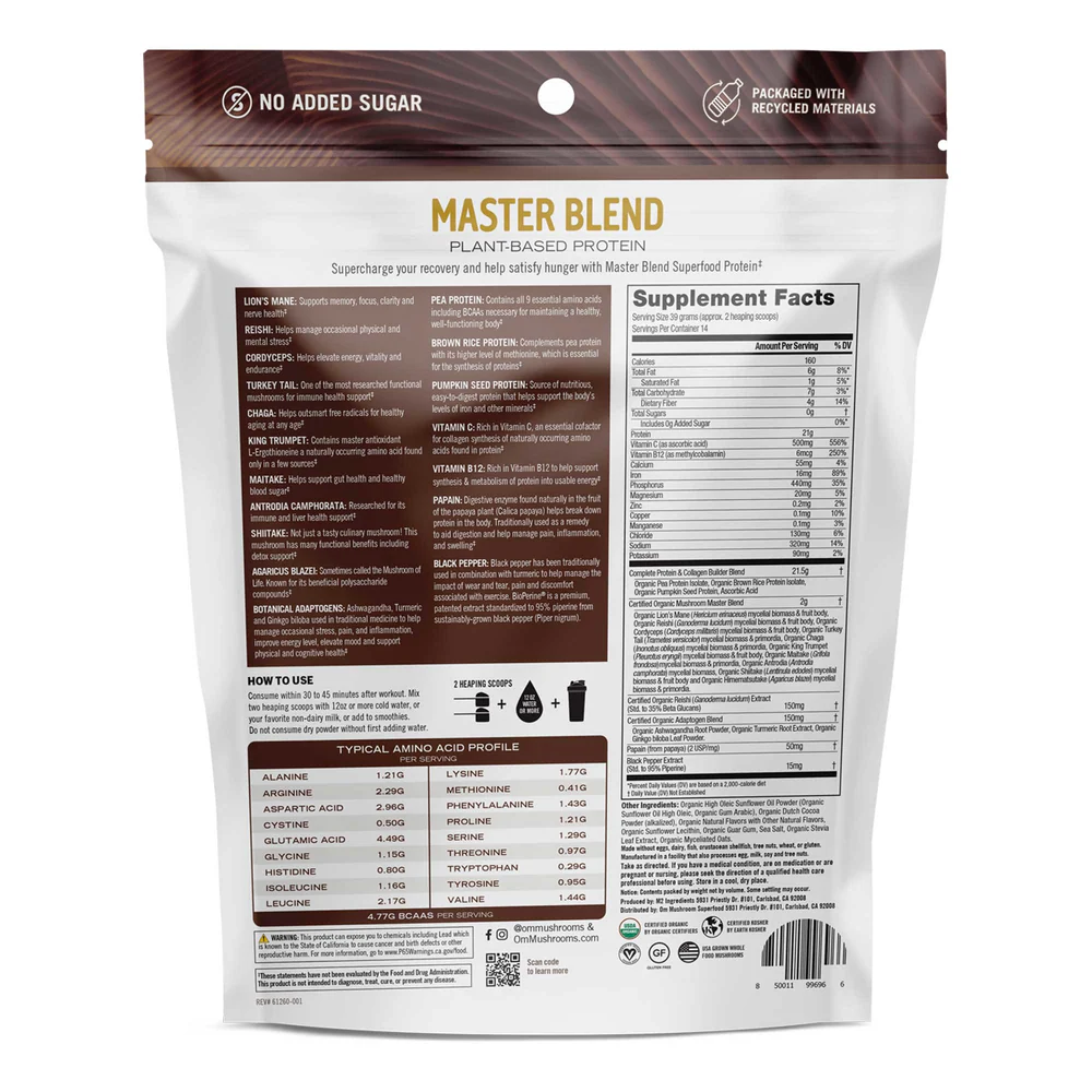 Mushroom Master Blend Chocolate Protein - Image 2