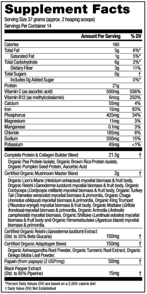Mushroom Master Blend Vanilla Protein - Image 3