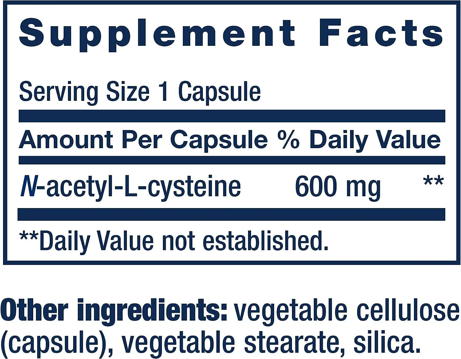 N-Acetyl-L-Cysteine 600 MG 60 Veggie Caps - Image 9