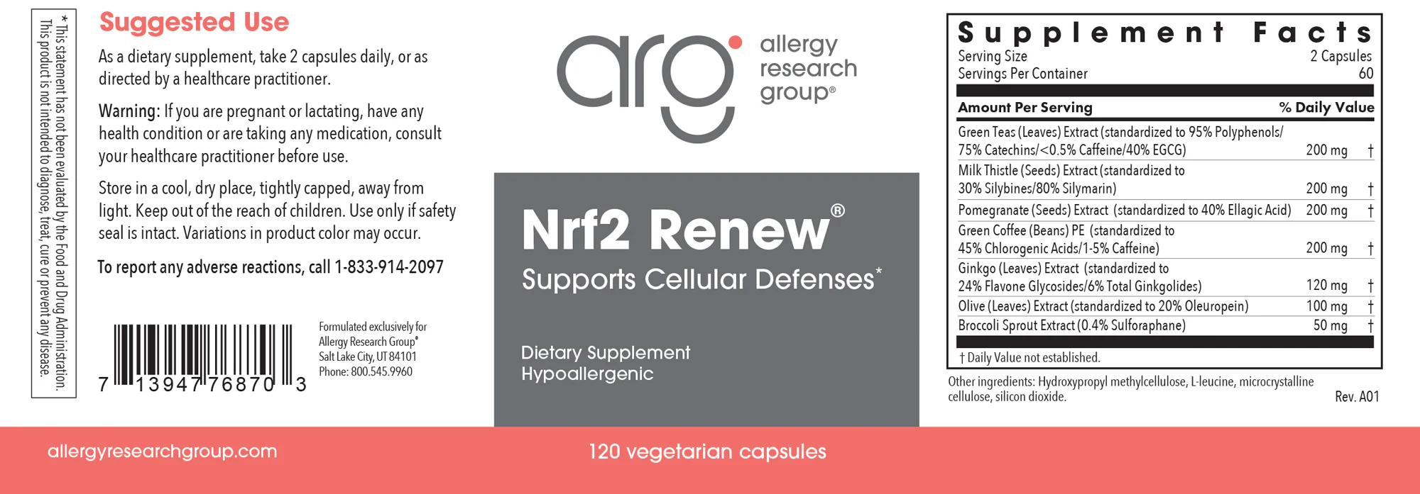 Nrf2 Renew 120Veggie Caps - Image 2