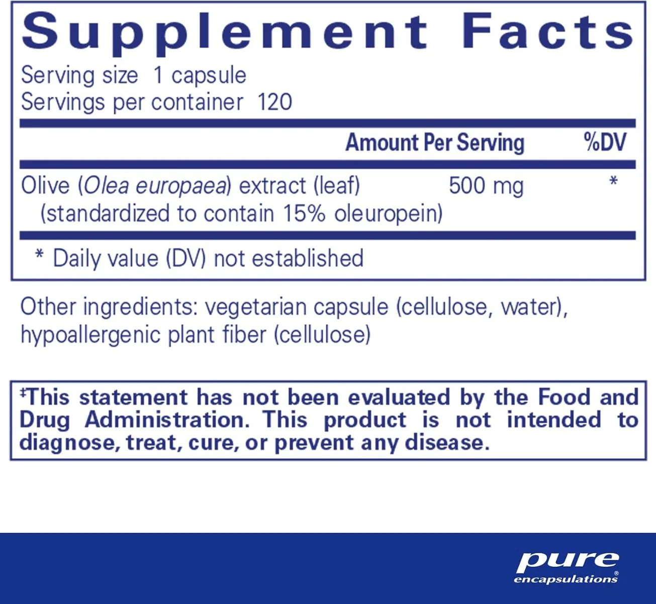 Olive Leaf Extract 500 Mg 120 Capsules - Image 2