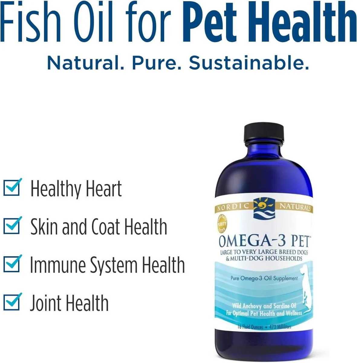 Omega-3 Pet 16 Oz Liquid Unflavored - Image 3