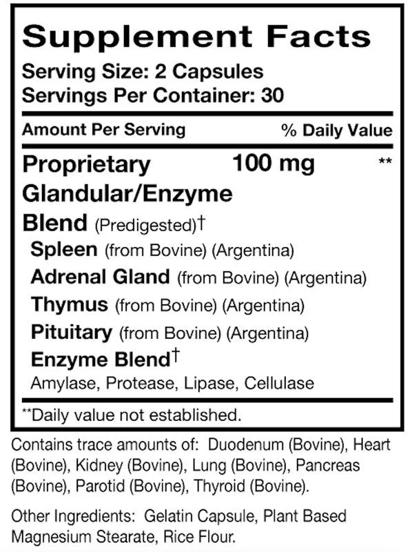 Opti-Glandular 60 Capsules - Image 2
