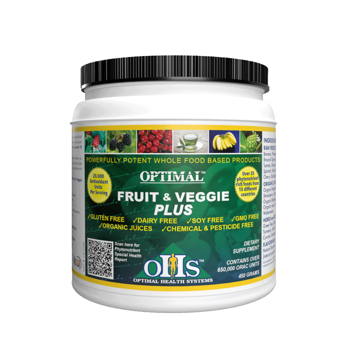 Optimal Fruit & Veggie Plus 450g Powder
