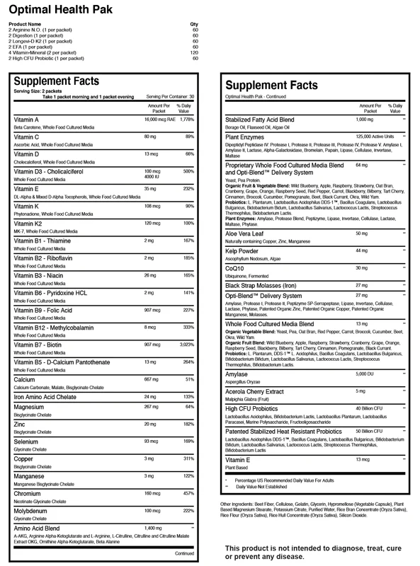 Optimal Health Pak 60 Packets - Image 2