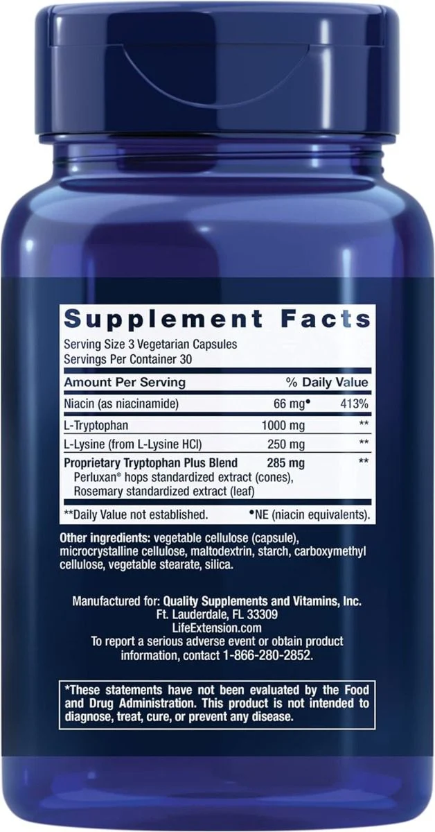 Optimized Tryptophan Plus 90 Veggie Caps - Image 2