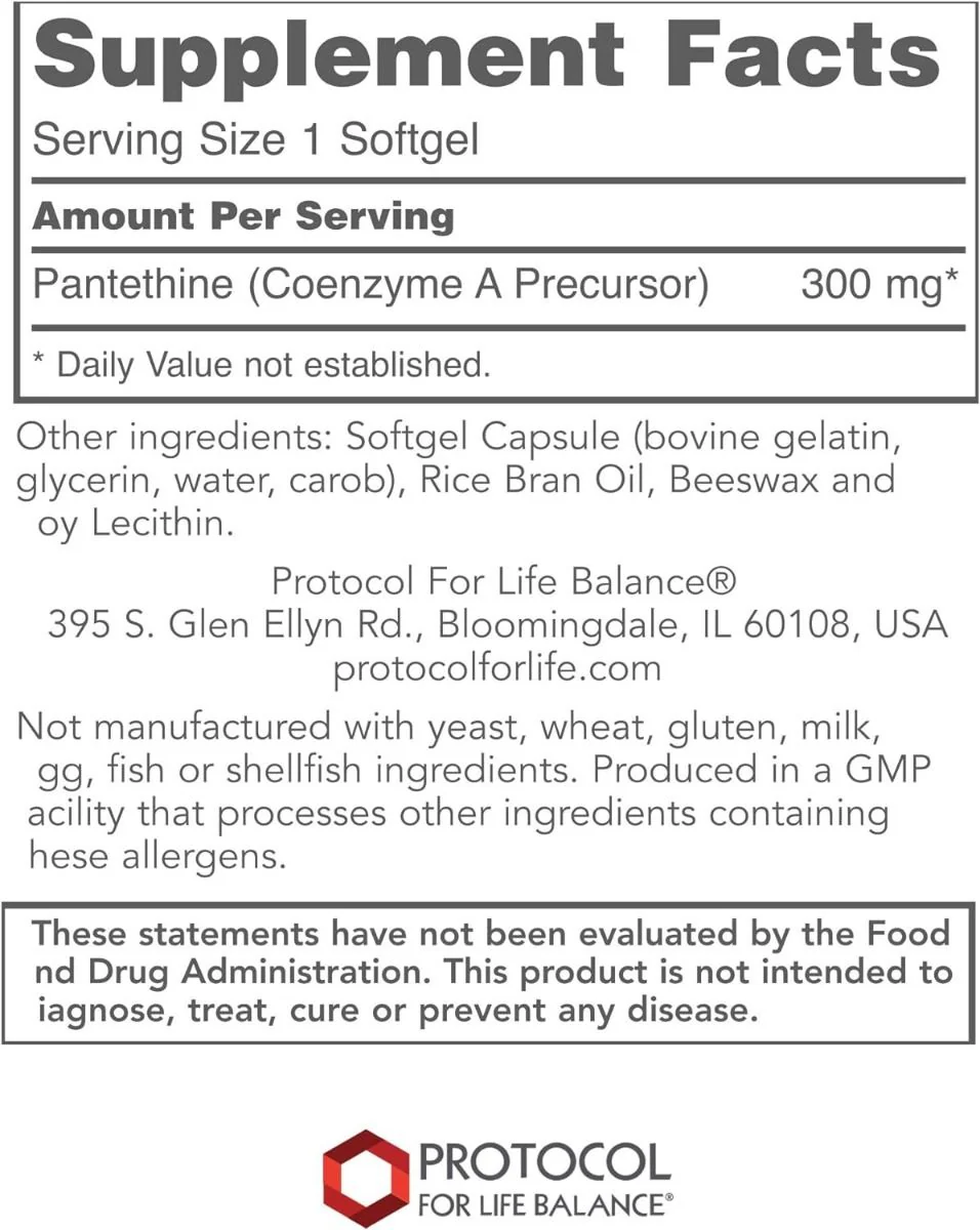 Pantethine 300 MG 60 Softgels - Image 2