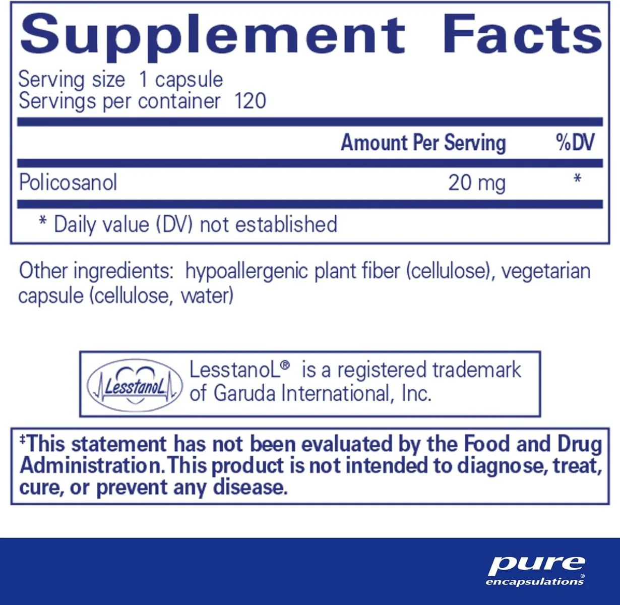 Policosanol 20 Mg 120 Capsules - Image 2