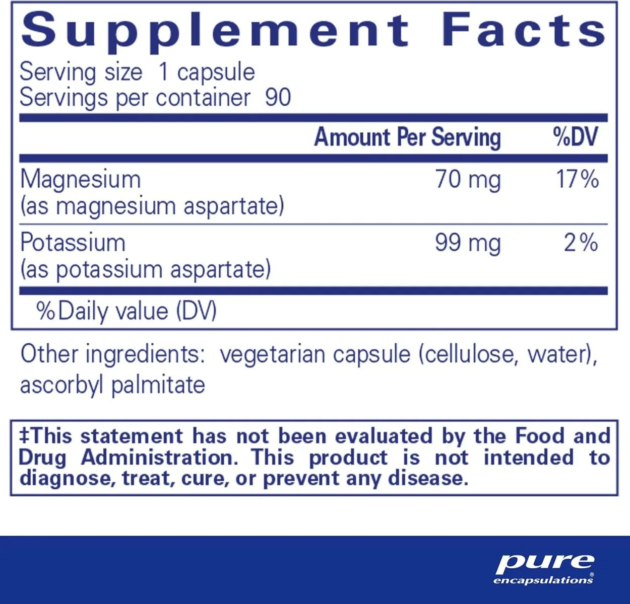 Potassium Magnesium (Aspartate) 90 Capsules - Image 2