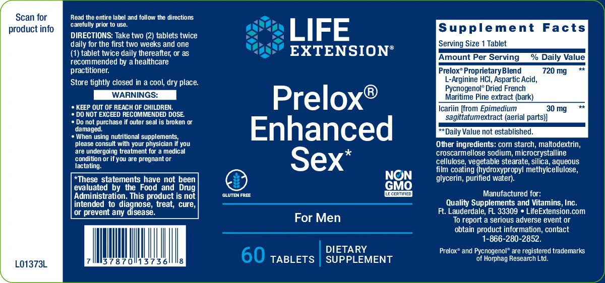 Prelox Enhanced Sex For Men 60 Tablets - Image 3