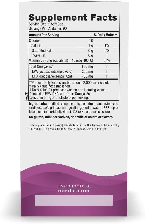 Prenatal DHA 830 Mg 180 Softgels Unflavored - Image 2