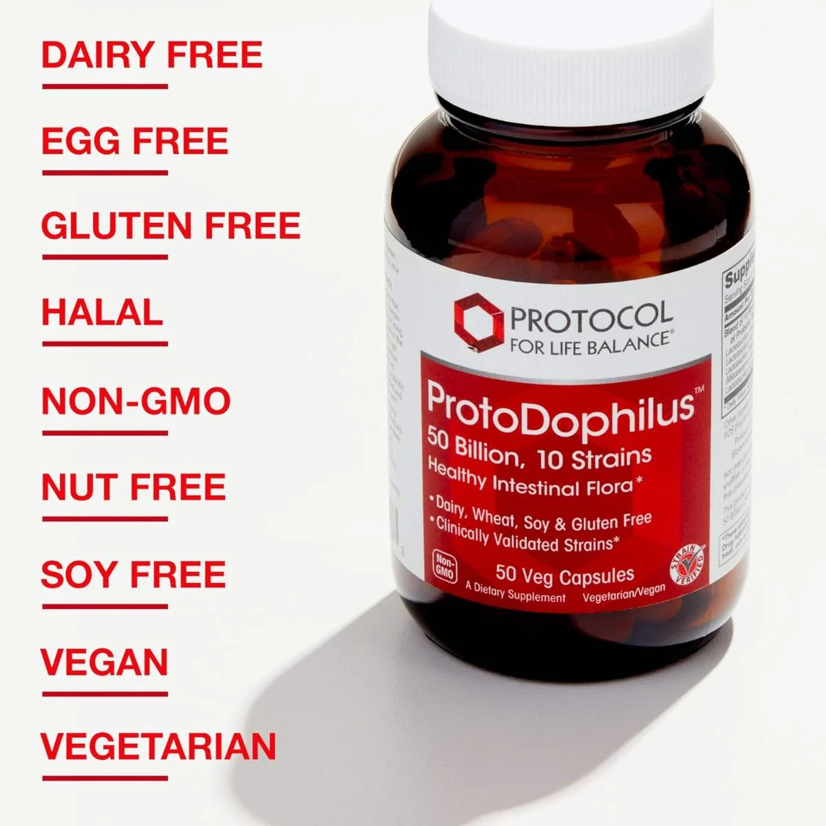ProtoDophilus 50 Billion, 10 Strains (F) 50 Vegan Capsules - Image 6