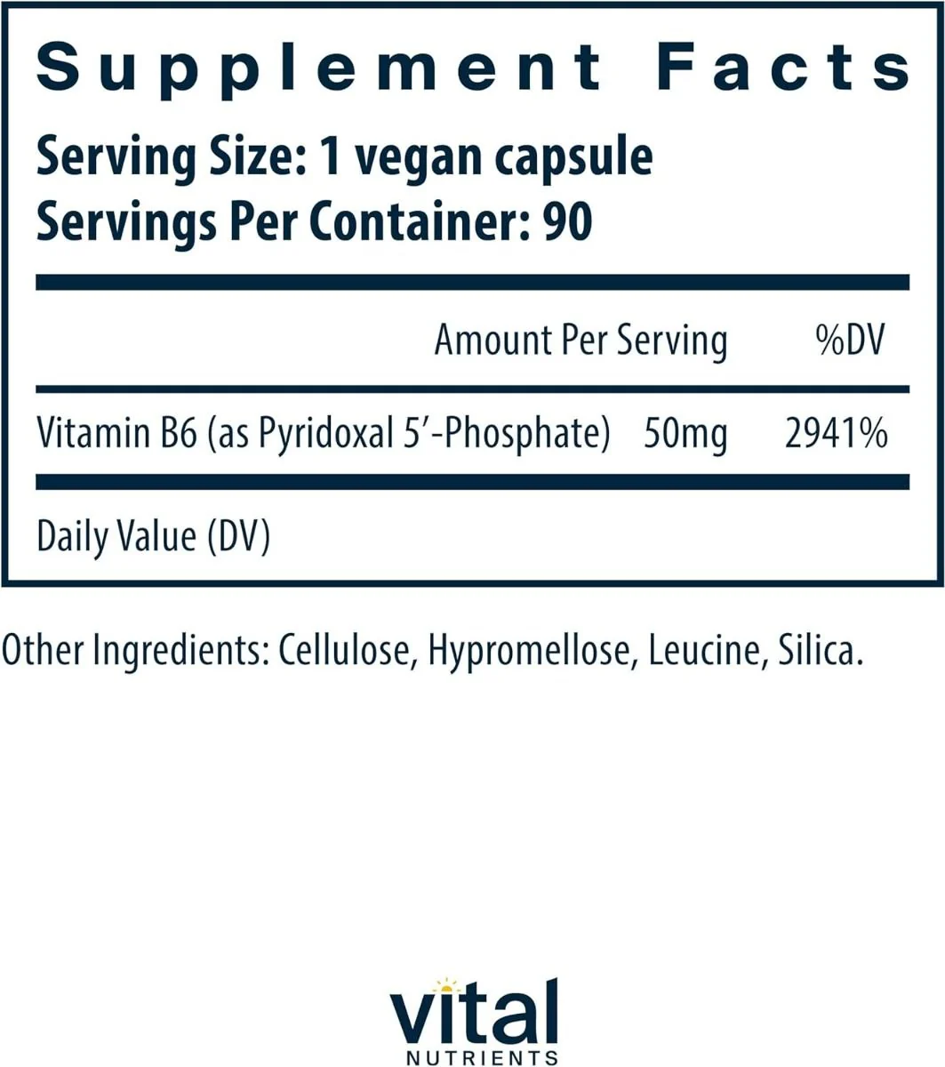 Pyridoxal 5 Phosphate 50 MG 90 Capsules - Image 2