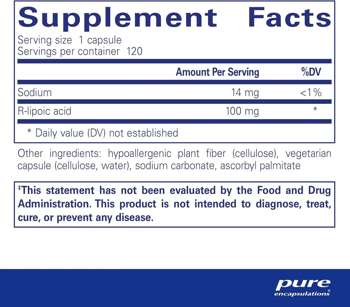 R-Lipoic Acid 120 Veggie Caps - Image 2
