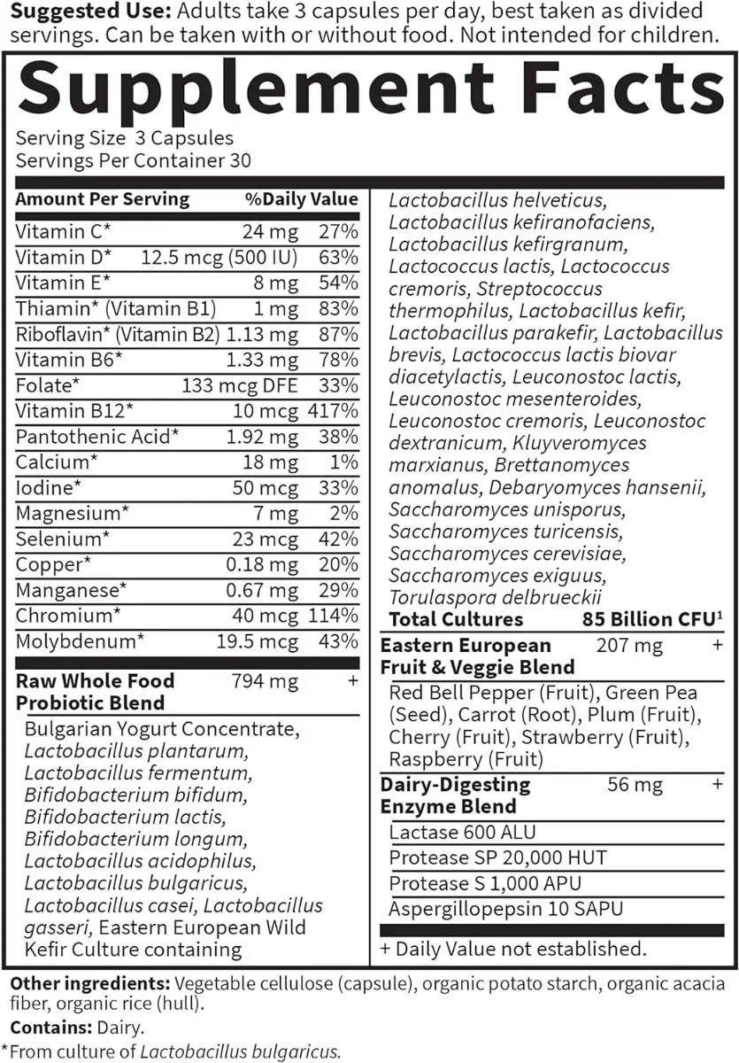 RAW Probiotics Men 90 Veggie Caps - Image 9