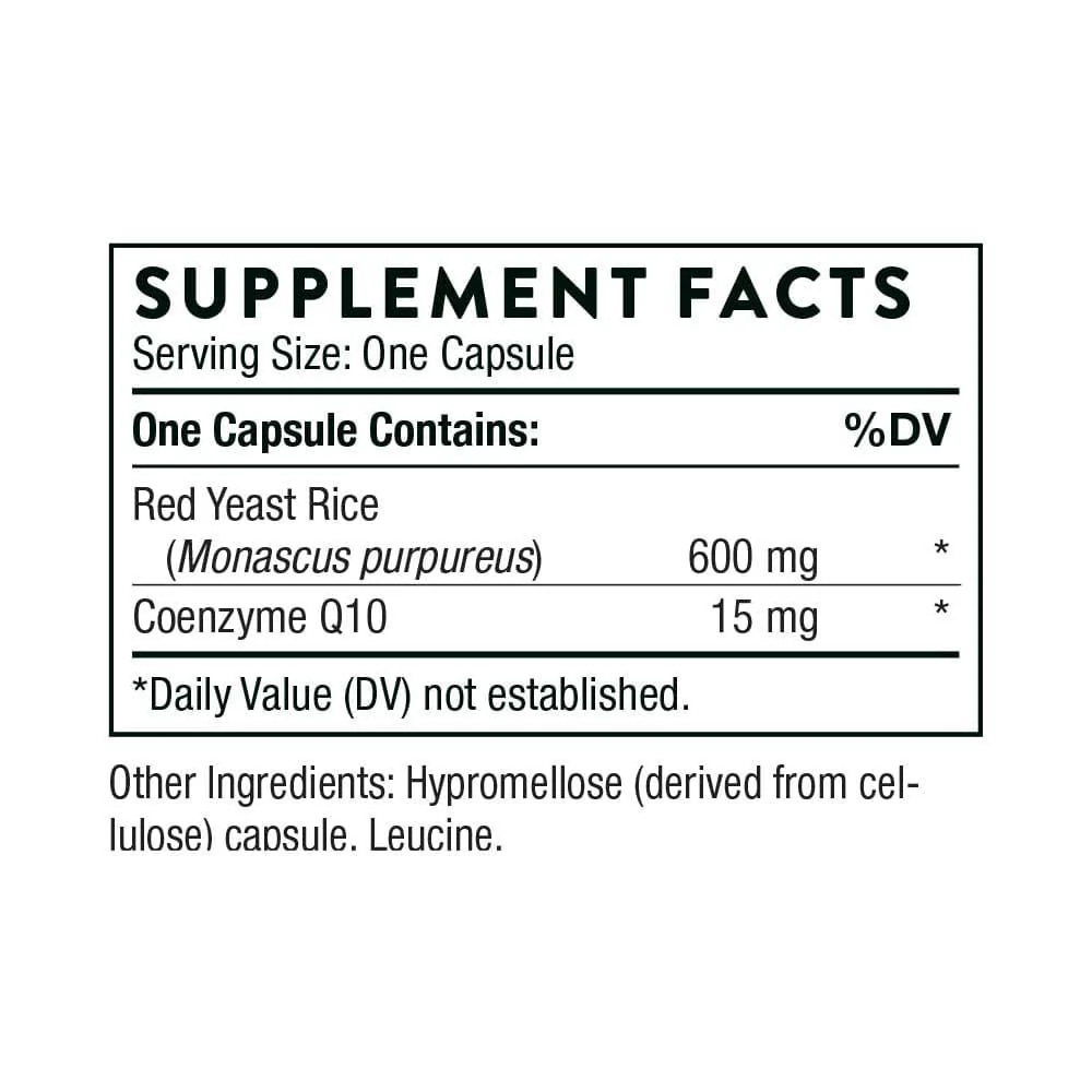 Red Yeast Rice + Co Q10 (formerly Choleast) 120 Veggie Caps - Image 2