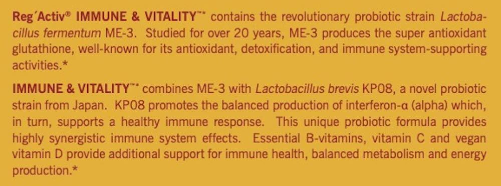 Reg'Activ Immune & Vitality 60 Capsules - Image 4