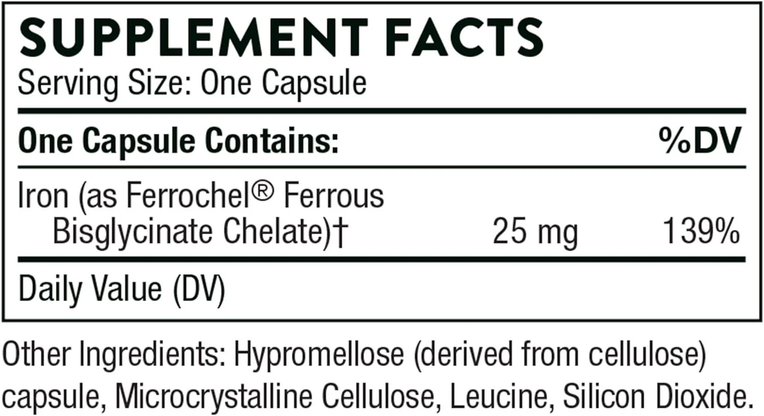 Iron Bisglycinate 60 Capsules - Image 2