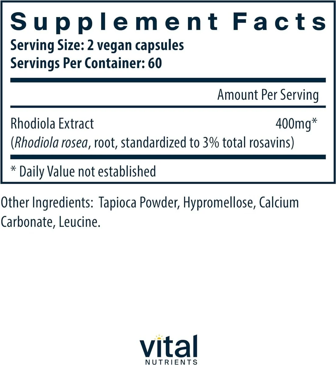 Rhodiola Rosea 200 MG 120Capsules - Image 2