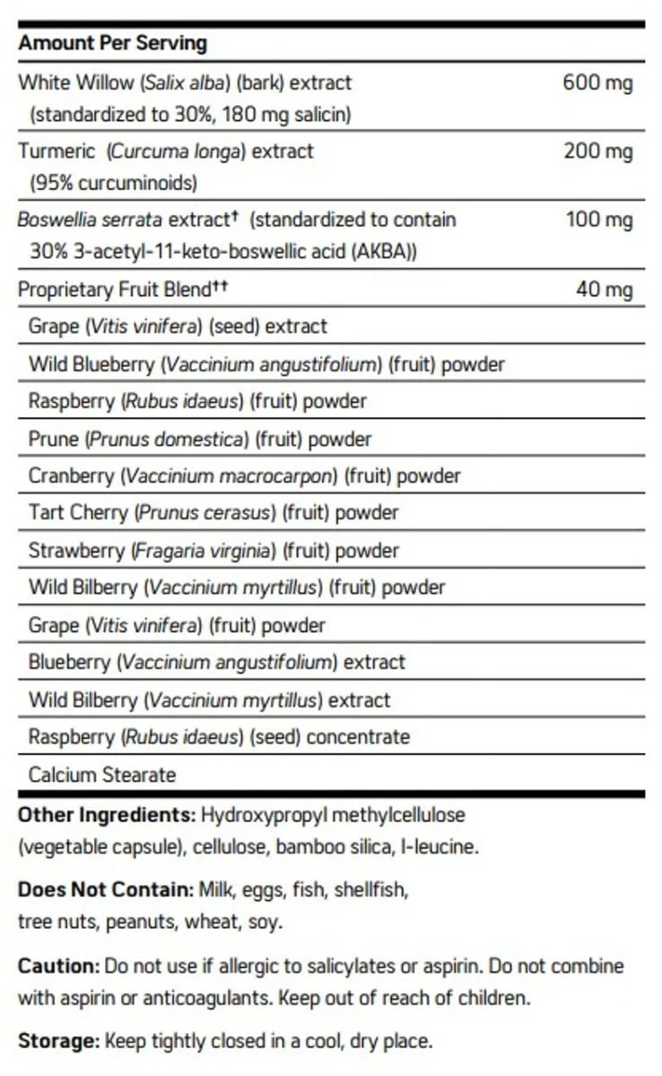 Salicin-B IC (intensive Care) 60 Veggie Caps - Image 2