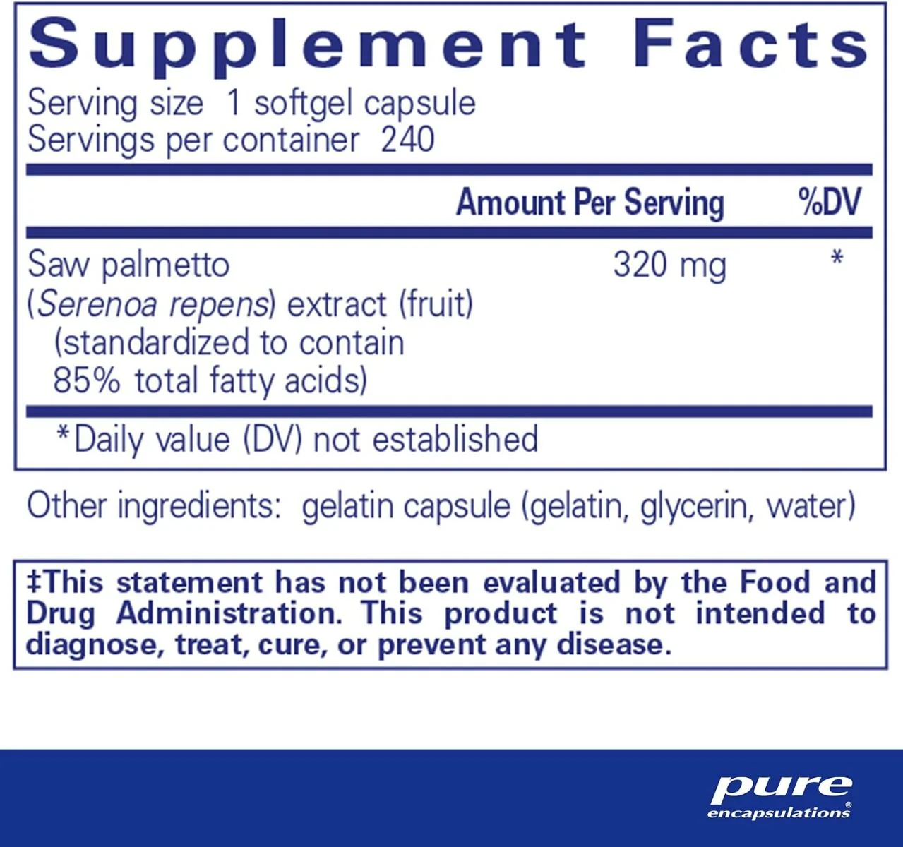 Saw Palmetto 320 240 Softgels - Image 2