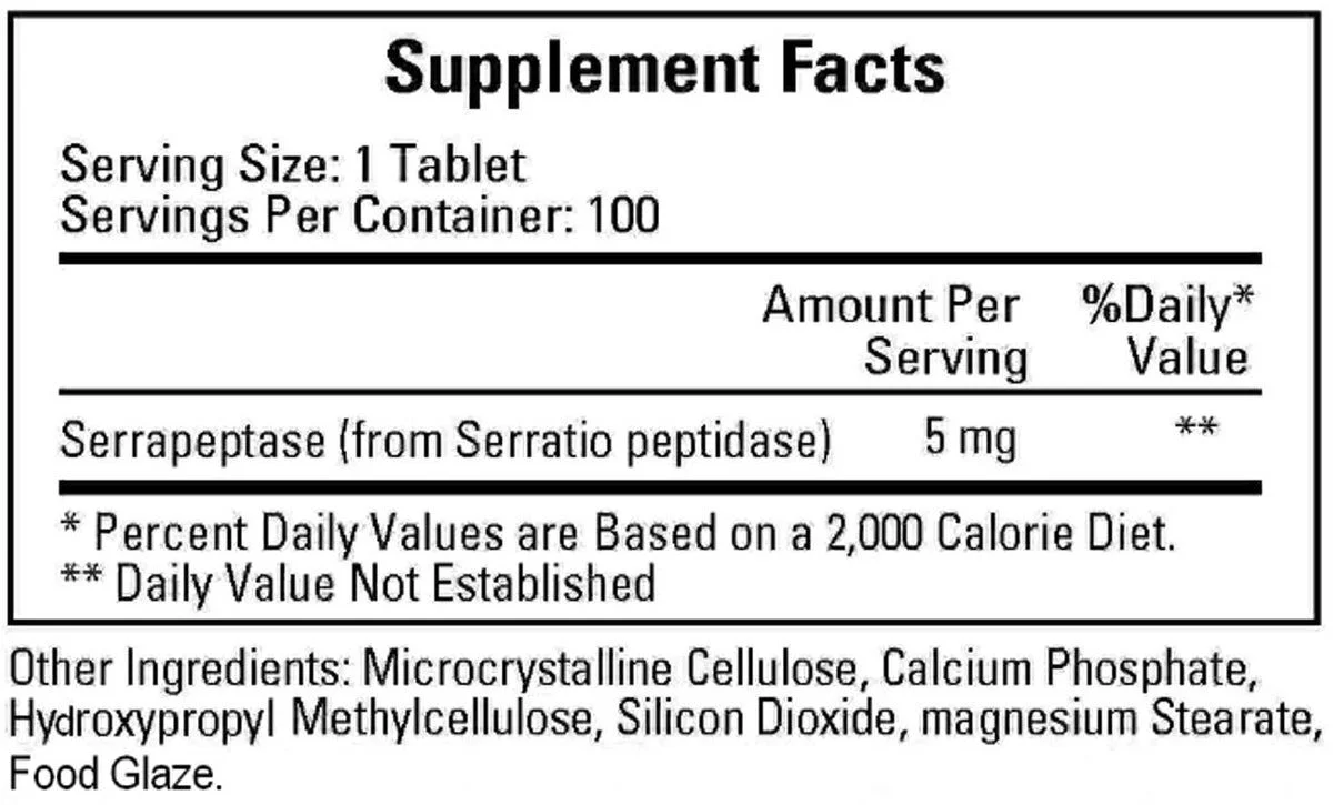 Serraflazyme 5 MG 100Tablets - Image 2