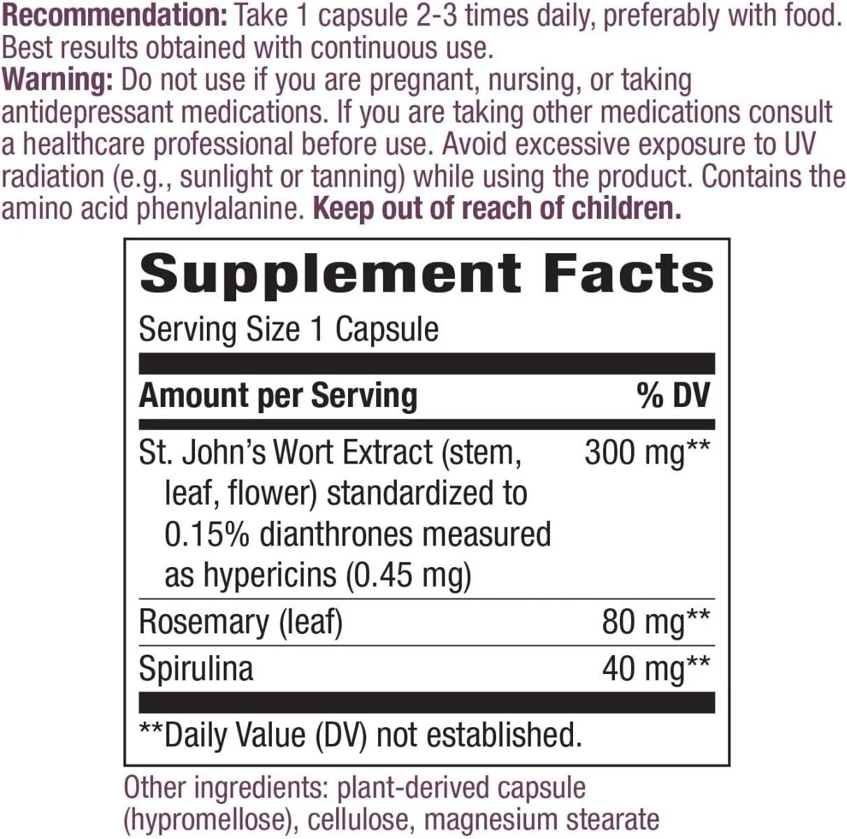 St. John's Wort 90Capsules - Image 6