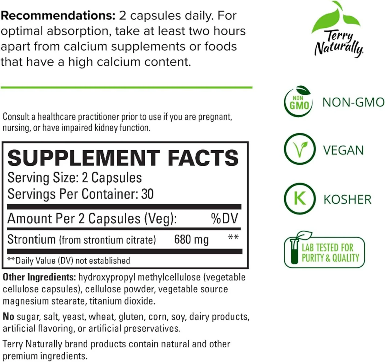 Strontium 680 MG 60 Capsules - Image 2