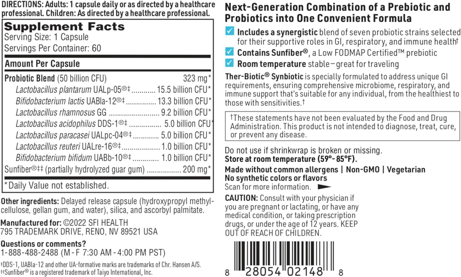 Ther-Biotic Synbiotic 50 Billion Veggie Caps - Image 11