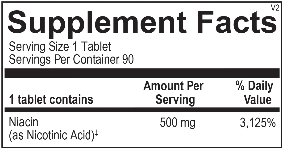 Time Release Niacin 90Tablets - Image 2