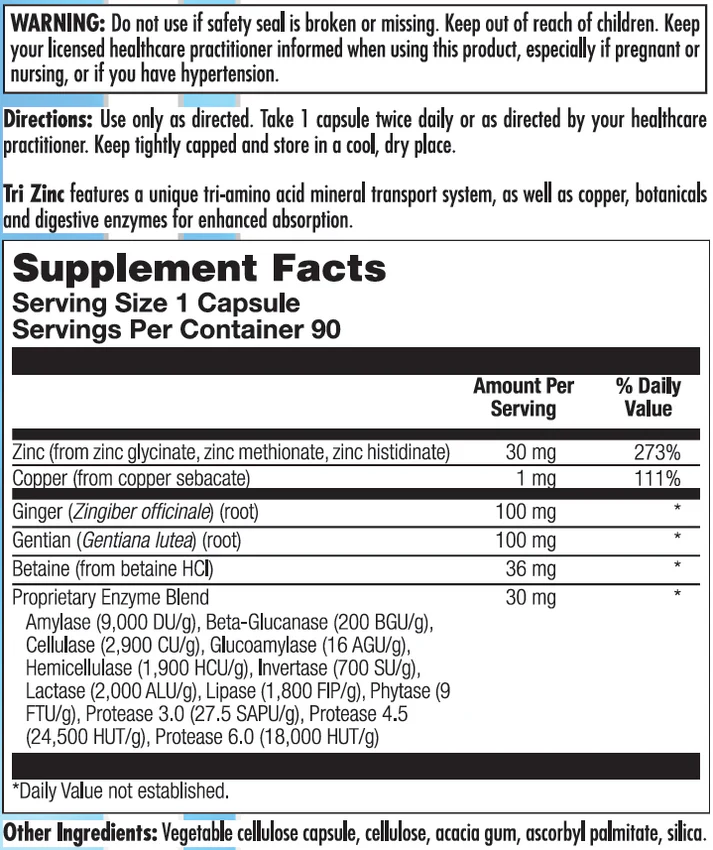 Tri Zinc 90Capsules - Image 2